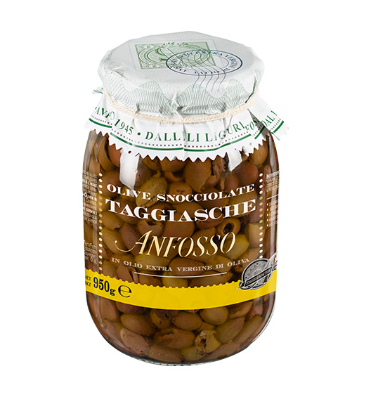 Taggiasche Oliven entsteint in Olivenöl